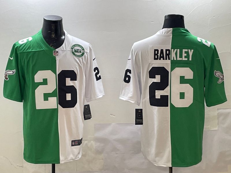 Men Philadelphia Eagles #26 Barkley White Green 2025 Nike Vapor Limited NFL Jersey style 6->philadelphia eagles->NFL Jersey